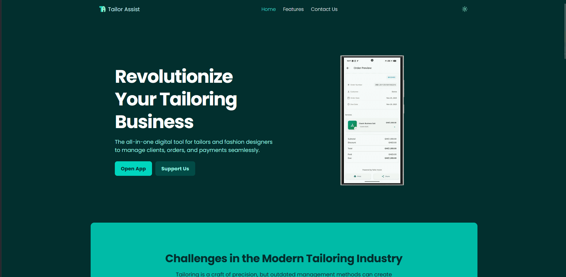 Tailor Assist - Website & App