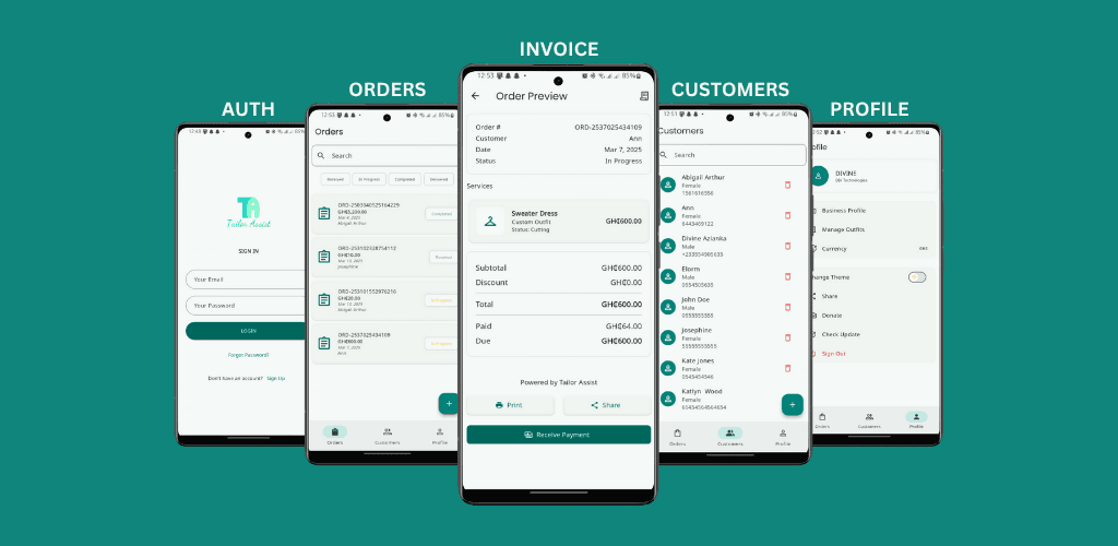 Tailor Assist -  Android App